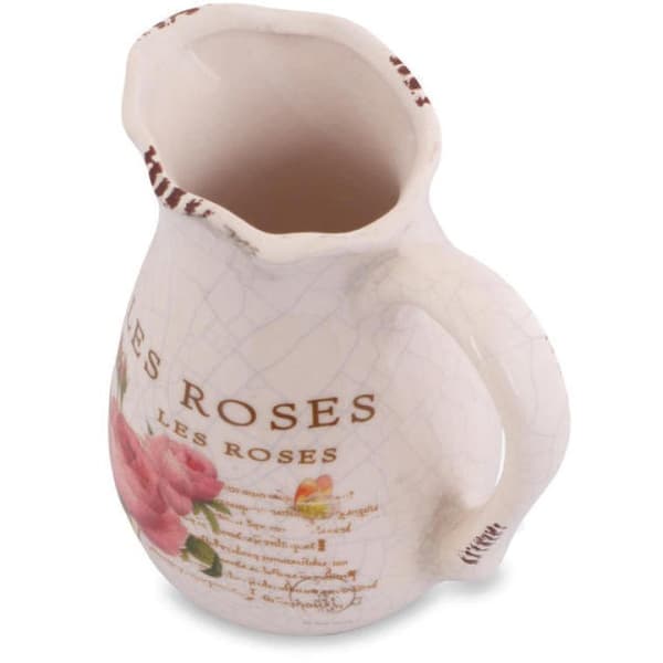 Rose Vintage Keramik Kande 13 cm i Shabby Chic Style