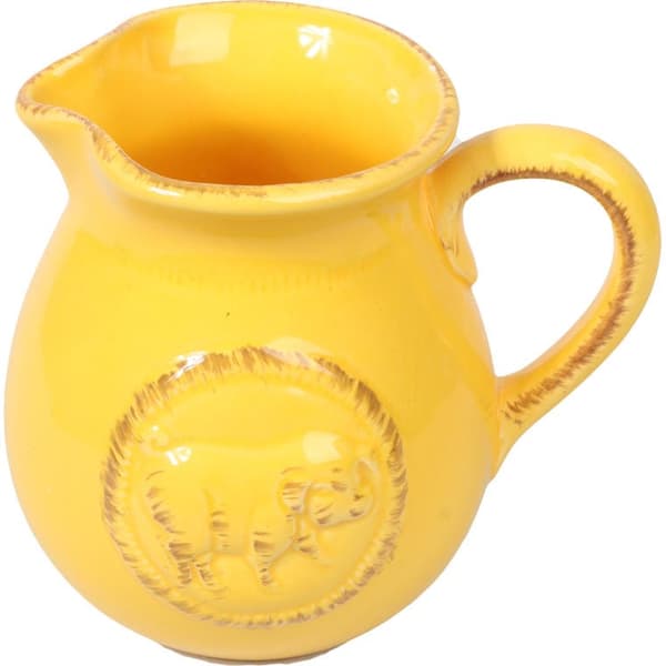 Gul keramik kande, 13 cm