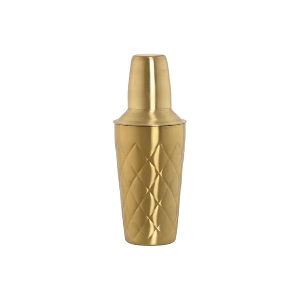 Cocktail shaker Home ESPRIT Gyllene Rostfritt stål 9,5 x 9,5 x 22 cm