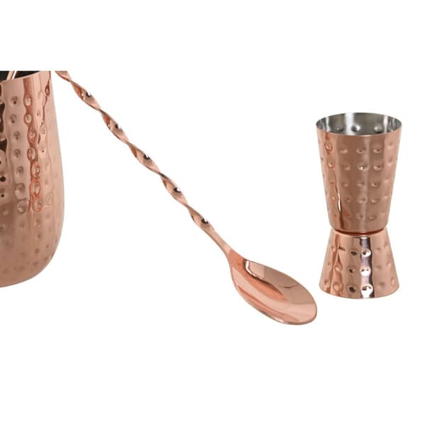 Cocktail Setti Home ESPRIT Intensiivinen Kupari Ruostumaton teräs 540 ml 8,5 x 8,5 x 11 cm