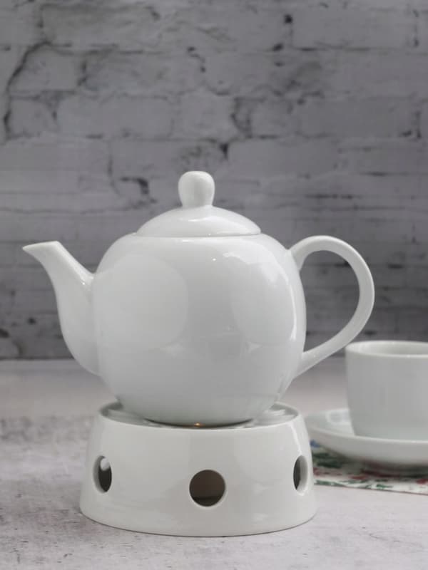 PORCELÆN KAFFEKANDE MED URTERHÅNDTAG