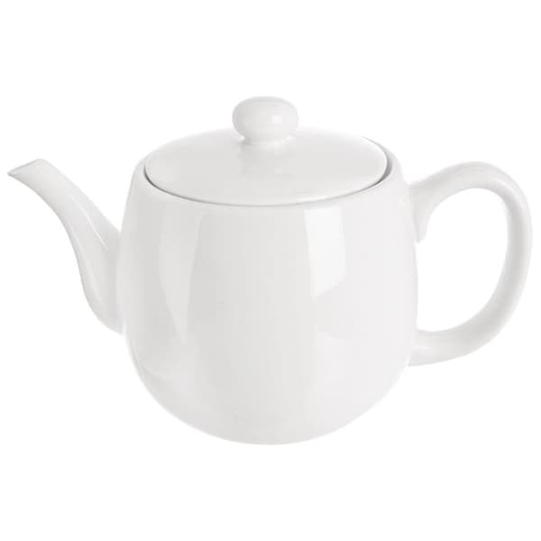 MONA tekande i hvid porcelæn med teinfuser, 700 ml