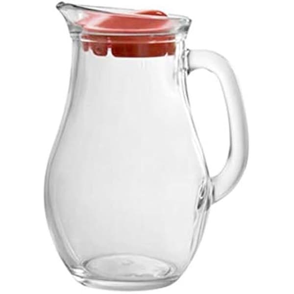 Kanna - PASABAHCE - Bistro - Röd - Transparent - 1 L i glas och plast