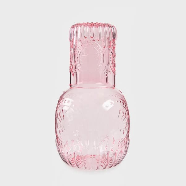 Karaff | MUNCHO | rosa räfflade | 1l | 727184