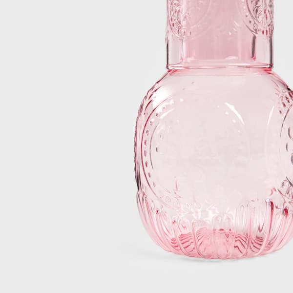 Karaff | MUNCHO | rosa räfflade | 1l | 727184