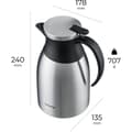 Miniatyrbild 3 av 4: Siguro Thermo pichet 1500 ml rostfritt stål
