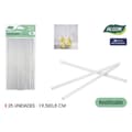 Miniatyrbillede 2 af 4: Genanvendelig sugerør Algon Plastik 22 cm 8 mm 20 Dele 24 enheder
