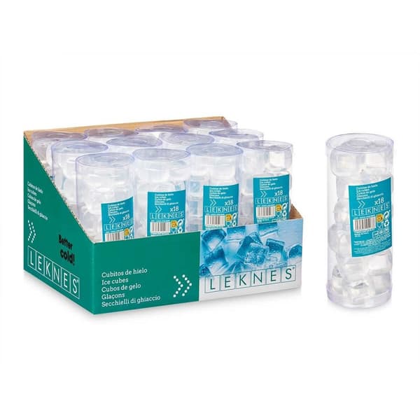Återanvändbara kylblock Leknes TK22008 Transparent Polyetylen Distillerat vatten 6,5 x 16 x 6,5 cm (12 antal)