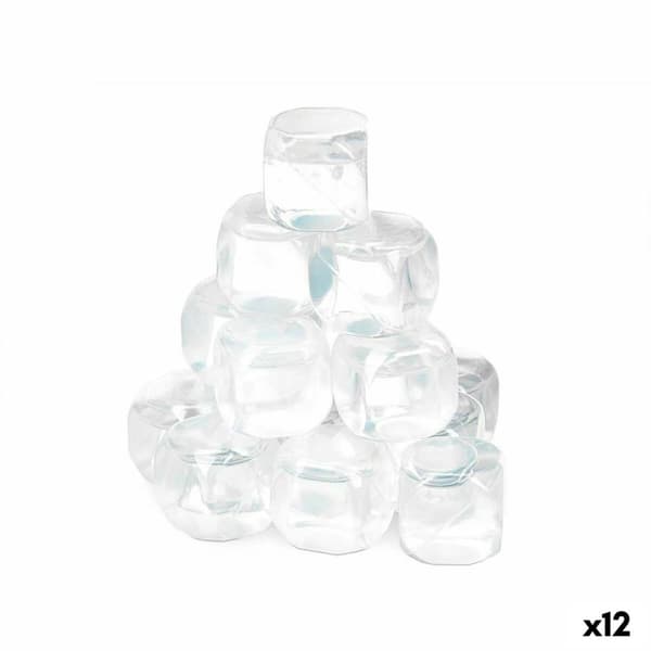 Återanvändbara kylblock Leknes TK22008 Transparent Polyetylen Distillerat vatten 6,5 x 16 x 6,5 cm (12 antal)