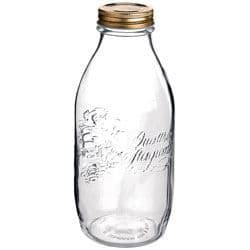 BORMIOLI FLASKA 1 L TRANSPARENT + KAPSEL