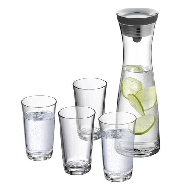 WMF vattenkaraffer + 4 glas vatten 0,25L 06.1770.9992