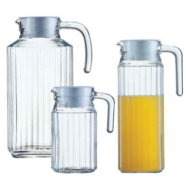 Glaskanna - Esmeyer - Quadro - 1,7 L - Vitt plastlock
