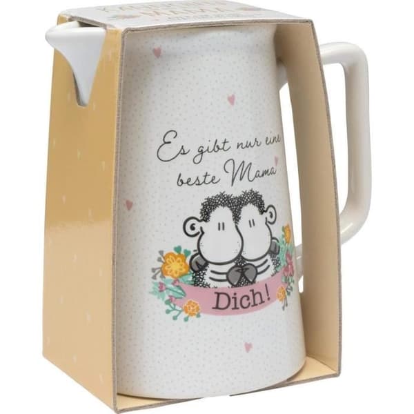 Kanna i porslin Sheepworld 46878 med presentband