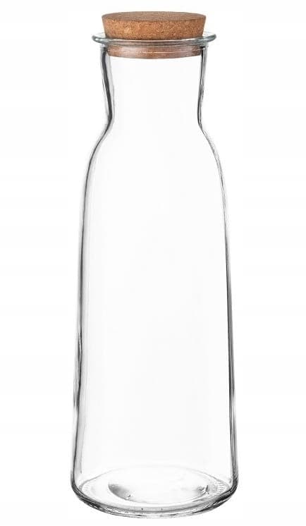 Glaskanna med kork för lemonadjuice 1 l