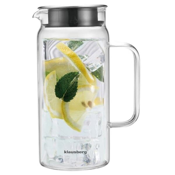 Glasflaska - KLAUSBERG - KB-7686 - 1L - Borosilikatglas - Elegant design