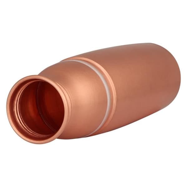 Kopparvattenflaska - Resenärer - 900 ml - Glas ingår - Ayurvediska fördelar - Perfekt present