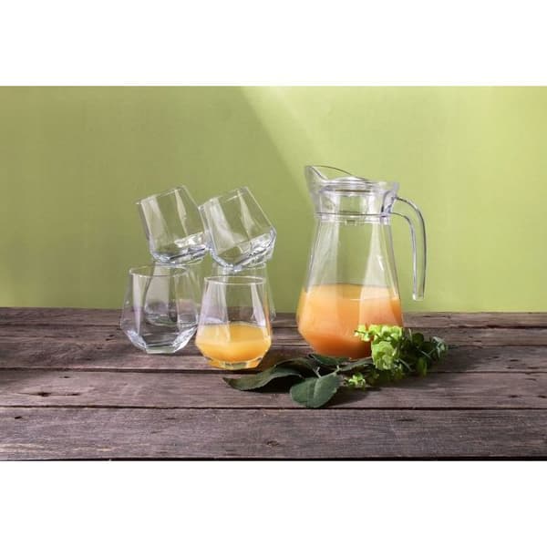 Pichet - karaff - serveringsflaska Hendi ADEL Presentförpackning med karaff och 6 glas 1,4L 6x330ml