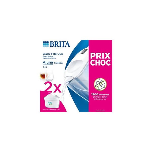 BRITA Aluna Kalender 2 månader MAXTRA PRO vit filterkanna - 2,4L