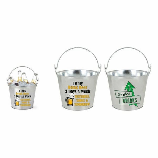 Isspand med håndtag og aluminium øljern Privilege 5 L 23 x 17 x 18 cm (12 enheder)