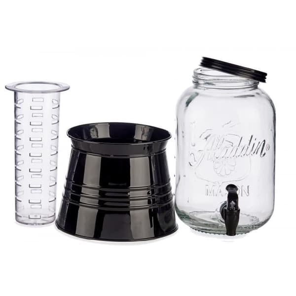 Vivalto dryckesautomat 3,8 liter glas/stål transparent/svart