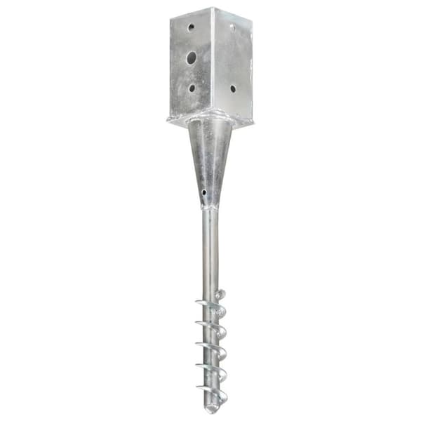 vidaXL Jordspett 6 st silver 8x8x57 cm galvaniserat stål