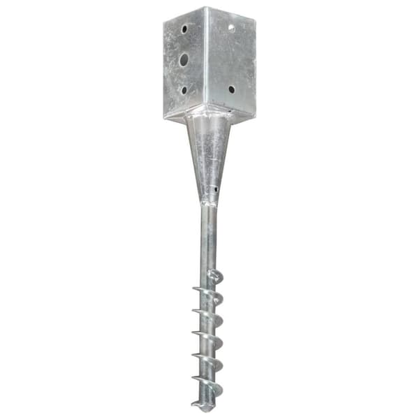 vidaXL Jordspett 2 st silver 9x9x56 cm galvaniserat stål