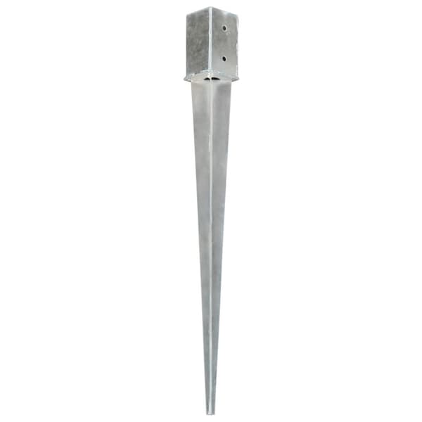 Jordspett 12 st silver 8x8x91 cm galvaniserat stål