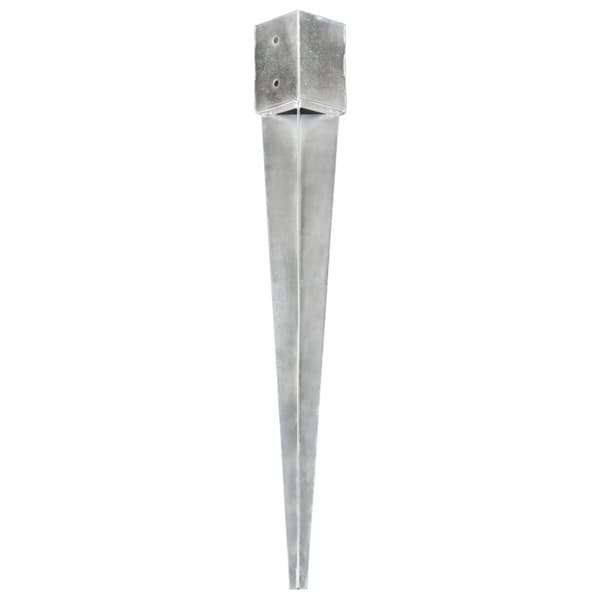 Jordspett 2 st silver 10x10x91 cm galvaniserat stål
