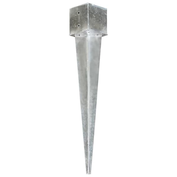 Jordspett 6 st silver 14x14x91 cm galvaniserat stål
