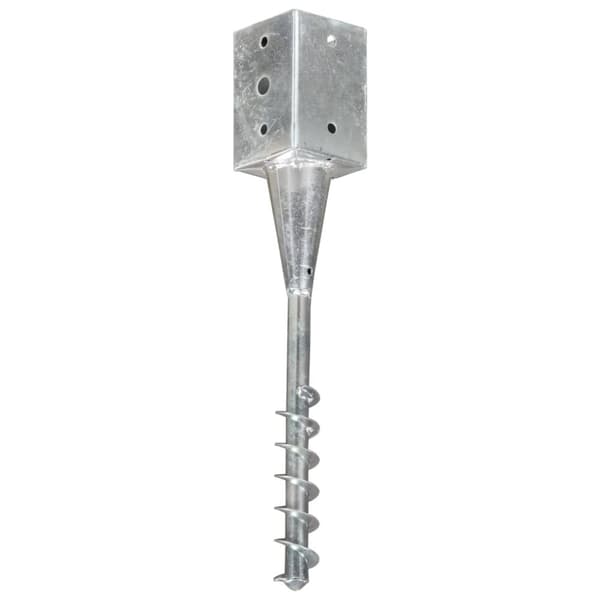Jordspett 6 st silver 9x9x56 cm galvaniserat stål