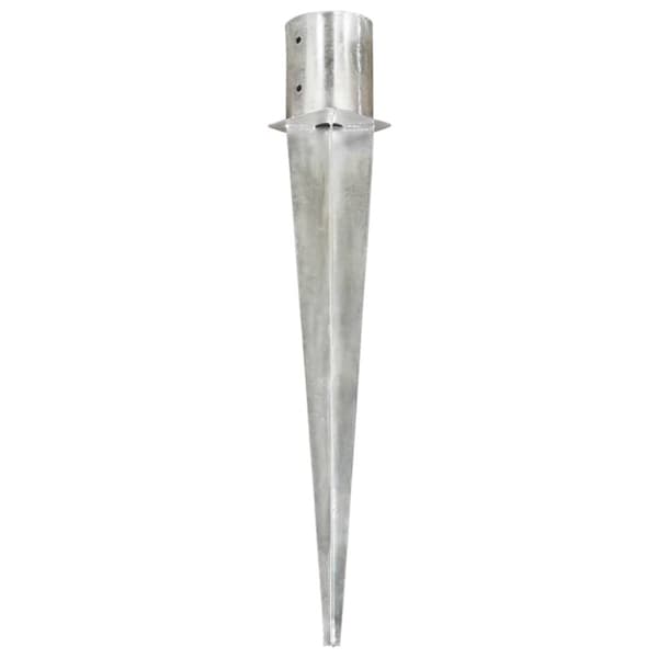 Jordspett 2 st silver 12x91 cm galvaniserat stål