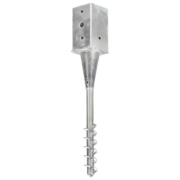 Jordspett 2 st silver 8x8x57 cm galvaniserat stål