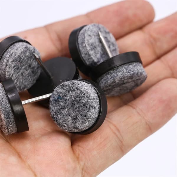 Kynsihuopatyynyt 24 kpl - Harmaat tuolin jalkasuojat - Kynsihuopatyynyt huonekalujen jalkoihin - Parhaat huopatyynyt kovapuulattioille (22mm)