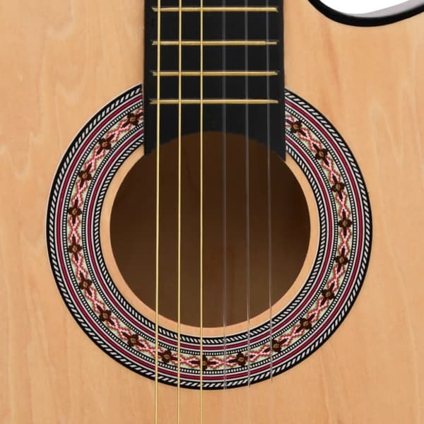 vidaXL western akustisk guitarsæt 12 dele med 6 strenge 38"
