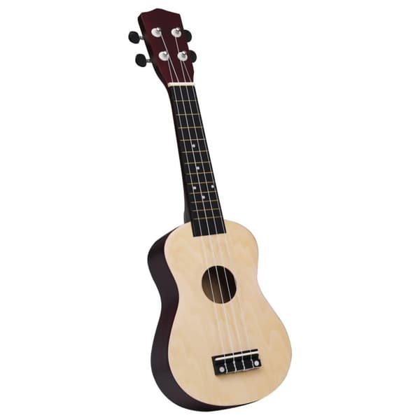 vidaXL ukulelesæt sopran med taske til børn 23" lyst træ