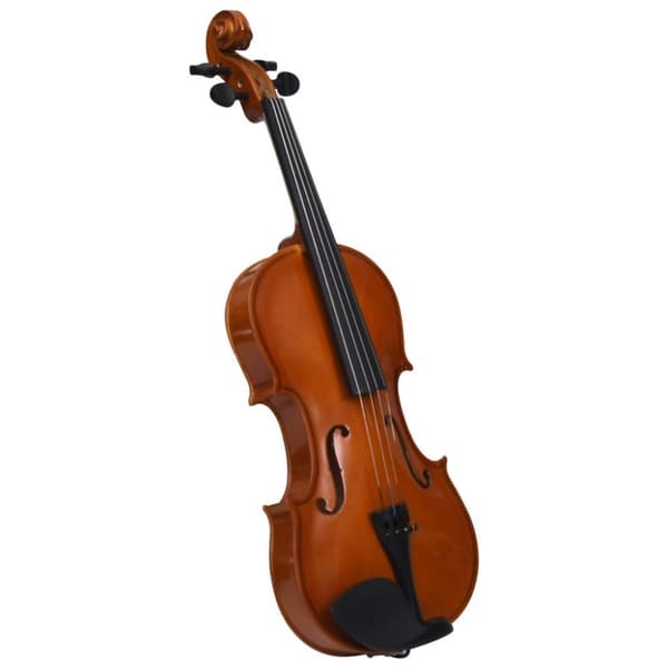 vidaXL violinsæt med violinbue og hagestøtte 4/4 mørkt træ