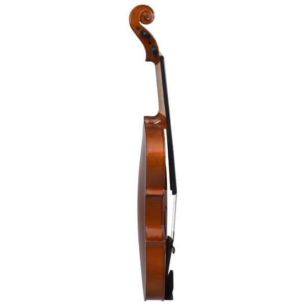 vidaXL violinsæt med violinbue og hagestøtte 4/4 mørkt træ