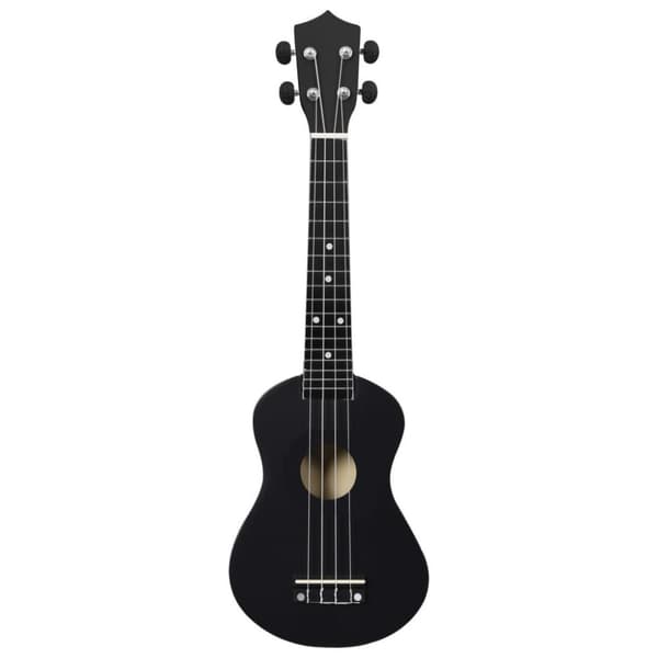 vidaXL ukulelesæt med taske til børn 23 sort
