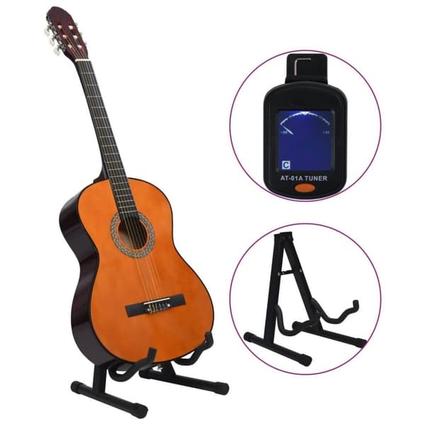 vidaXL klassisk guitarsæt til begyndere 12 dele 4/4 39"