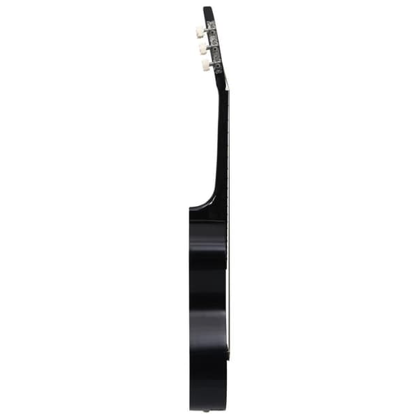 vidaXL Klassisk gitarr för nybörjare 8 delar svart 1/2 34