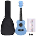 Miniatyrbilde 2 av 10: vidaXL Sopran-ukulele sett med veske for barn babyblå 21