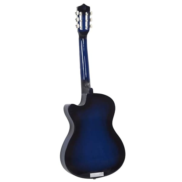 vidaXL klassisk western guitarsæt 12 dele med 6 strenge 38" blå