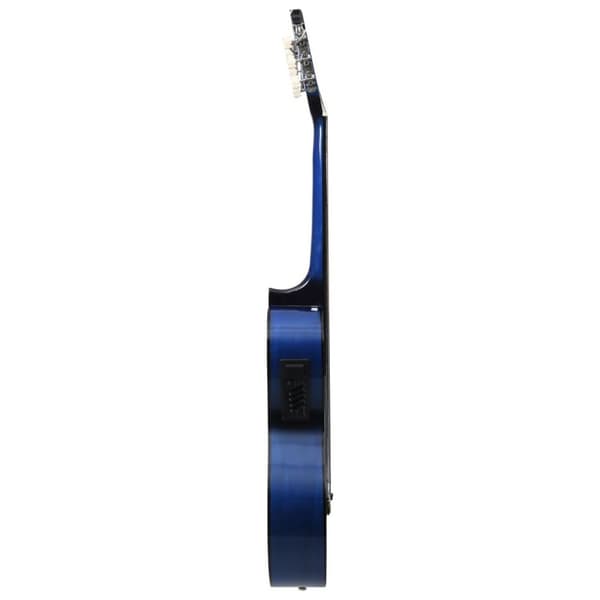 vidaXL Gitarr western 12 delar med EQ-pedal och 6 strängar blå