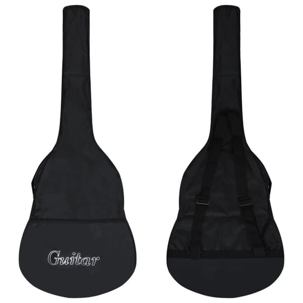 vidaXL klassisk western guitarsæt 12 dele med 6 strenge 38" sort