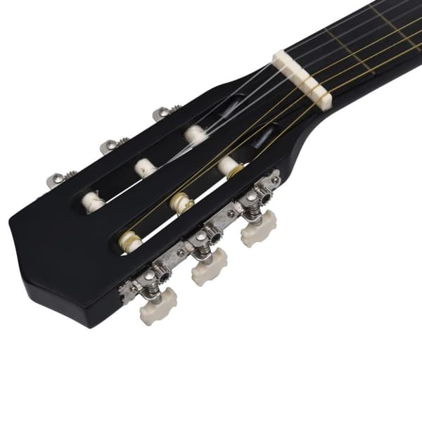 vidaXL klassisk guitarsæt 8 dele til begyndere 3/4 36" sort