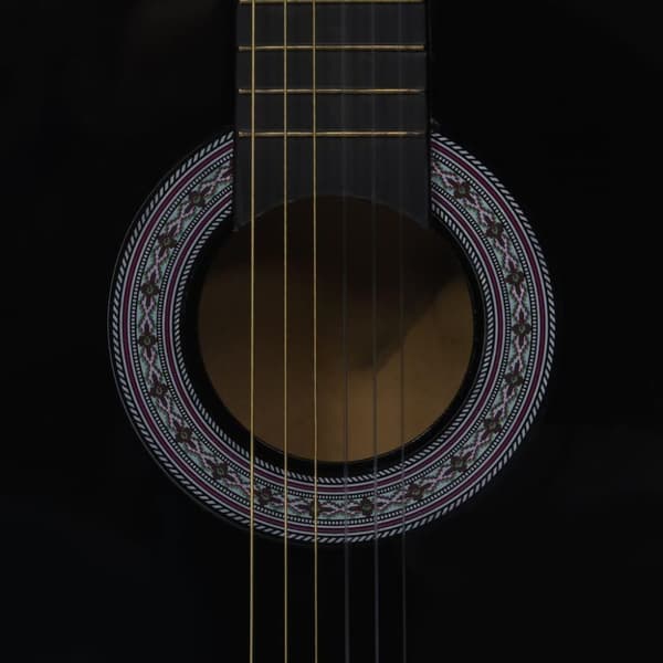 vidaXL klassisk guitarsæt 8 dele til begyndere 3/4 36" sort