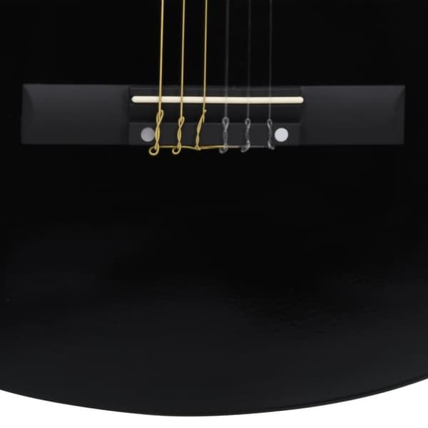 vidaXL klassisk guitarsæt 8 dele til begyndere 3/4 36" sort