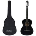 Miniatyrbilde 1 av 8: vidaXL Klassisk gitar nybegynnersett 12 deler 4/4 39 svart