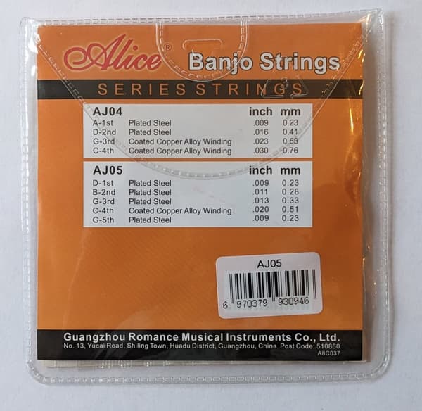 Banjosträngar till 5 strängad banjo
