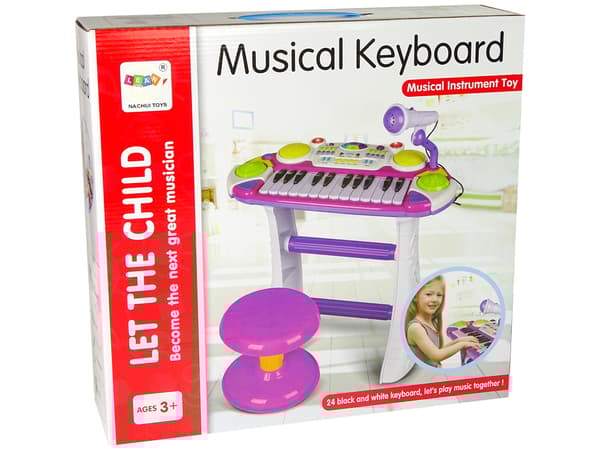 Organ Keyboard Chair Microphone Blue